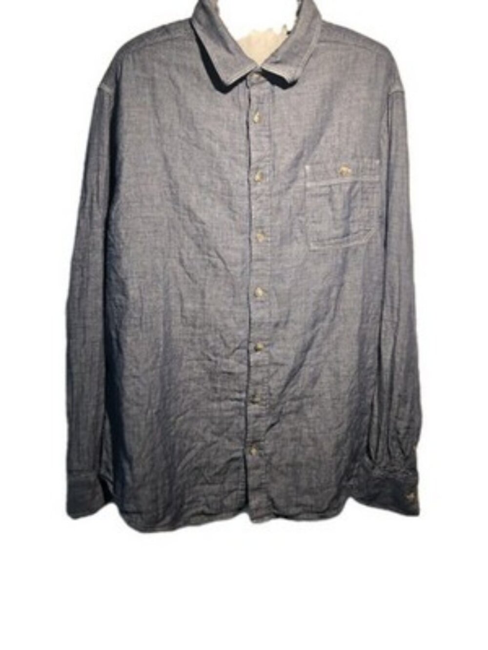 Mossimo Supply Co Shirt Mens 2XL Long Sleeve Button Down Micro Print Chambray